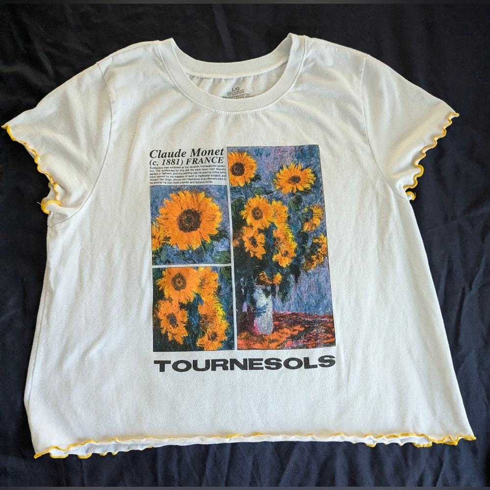 Monet Tournesols Cropped Tee
